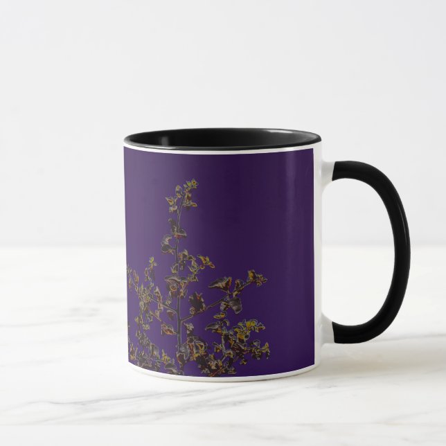 Saltbush Leaves Sky Frame Minimalistic Mug Cup (Right)