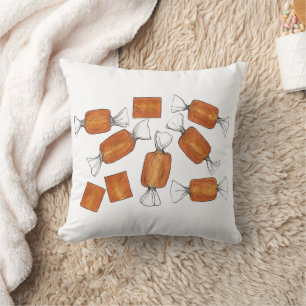 Salted Caramel Candies Sweets Candy Shop Store Cushion
