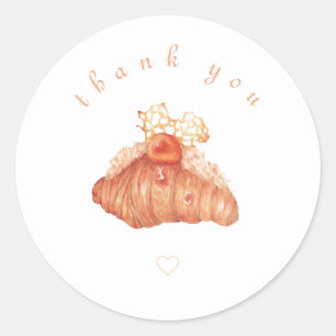 Salted-egg pork floss croissant Thank you sticker