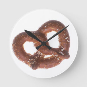 Salted Pretzel Round Clock