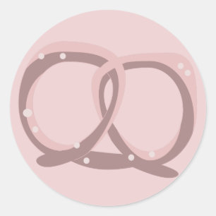 Salted Pretzel Twist Birthday Party Classic Round Sticker