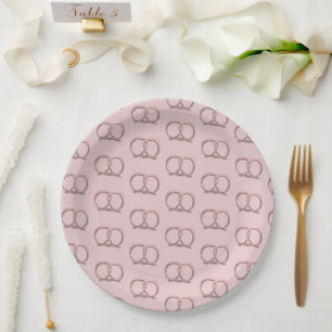 Salted Pretzel Twist Pattern Party  Paper Plate