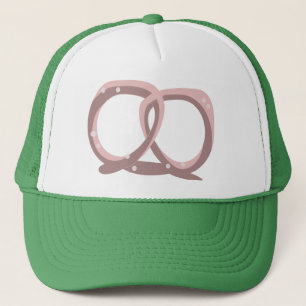 Salted Pretzel Twist Pattern Pink Trucker Hat