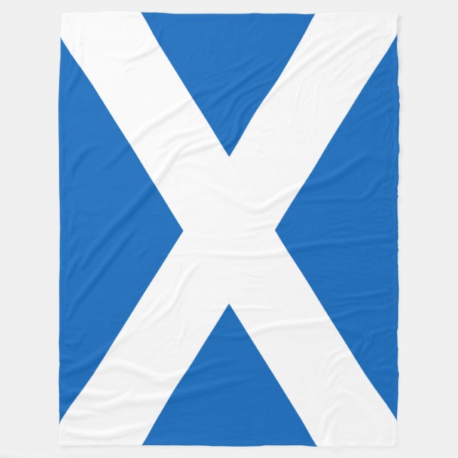 Saltire ~ Flag of Scotland  Fleece Blanket (Front)