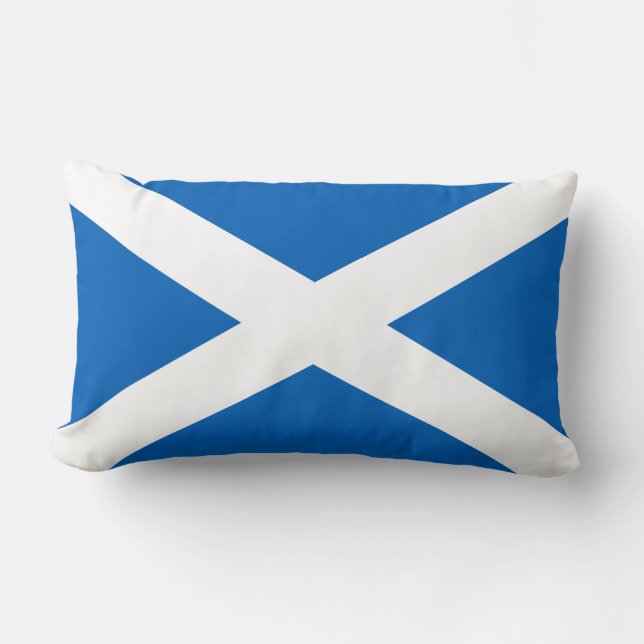 Saltire ~ Flag of Scotland Lumbar Cushion (Front)