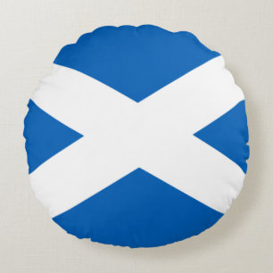 Saltire ~ Flag of Scotland Round Cushion