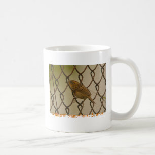 Saltmarsh Sharp-Tailed Sparrow fence 2, Birdwat... Coffee Mug