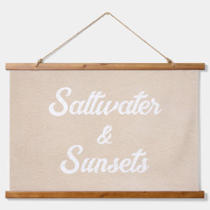 Saltwater and Sunsets Beach Home Cottage Decor Hanging Tapestry