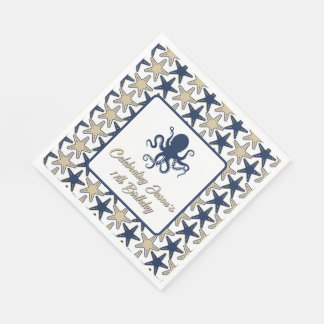 Saltwater and Sunshine Beach Birthday Party Napkin