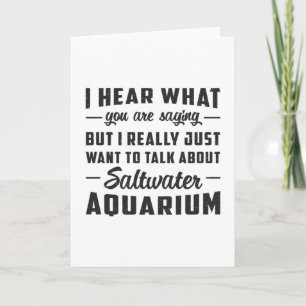 Saltwater Aquarium Aquatic Fish Funny Aquarist Card