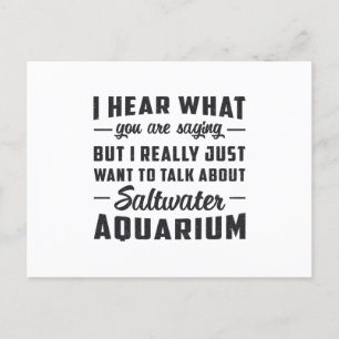 Saltwater Aquarium Aquatic Fish Funny Aquarist Postcard