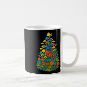 Saltwater Aquarium Christmas Tree Coffee Mug