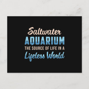 Saltwater Aquarium Lifeless World Aquatic Aquarist Postcard