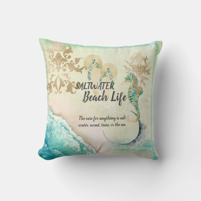 Saltwater Beach Life  Cushion (Front)
