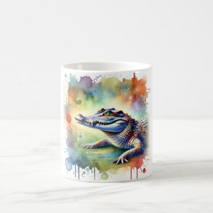 Saltwater Crocodile 130724AREF103 - Watercolor Coffee Mug
