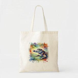 Saltwater Crocodile 130724AREF103 - Watercolor Tote Bag