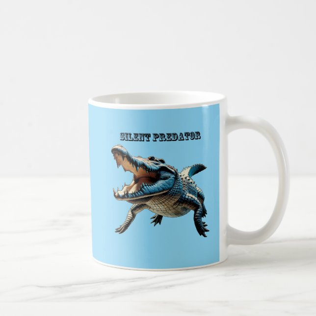 Saltwater Crocodile Underwater with Open Mouth URM Coffee Mug (Right)