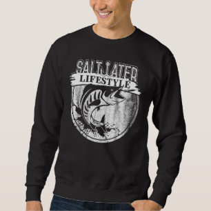 Saltwater Deep Sea Fishing Angler Fisherman Sport Sweatshirt