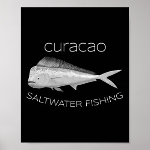 Saltwater Deep Sea Fishing Curacao Mahi Mahi Poster