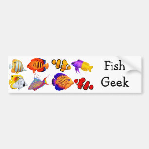 Saltwater Fish Geek Bumper Sticker