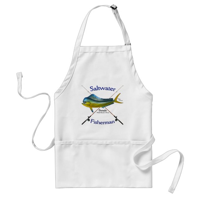 Saltwater fisherman Dorado Mahi Mahi apron (Front)