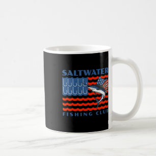 Saltwater Fishing Club Graphic 4th Of July Novelty Coffee Mug