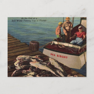 Saltwater Fishing in Florida Postcard