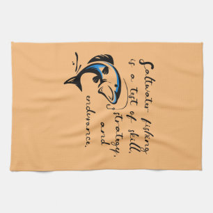 Saltwater fishing. tea towel