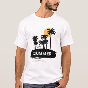 Saltwater in My Veins Adventure Surf Quote Ombre  T-Shirt