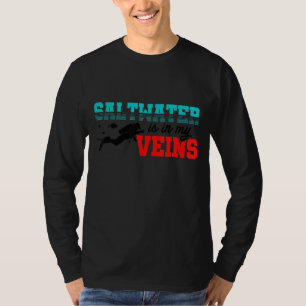 Saltwater Is In My Veins Scuba Diving Apnoe Underw T-Shirt