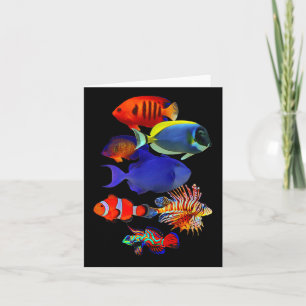 Saltwater Reef Fish Tank Lovers Trigger Fish Manda Card