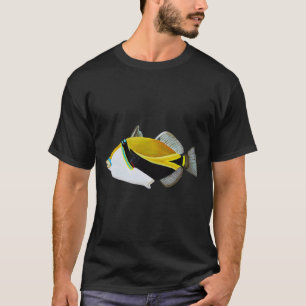 Saltwater Reef Trigger Fish Acrylic Painting T-Shirt