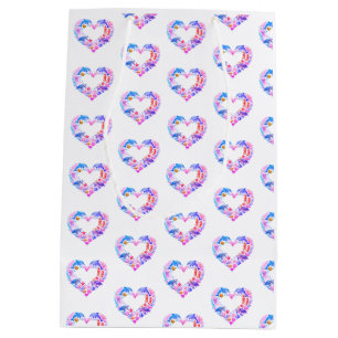 Saltwater Sea Life Heart Medium Gift Bag