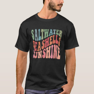 Saltwater Seashells Sunshine Cute Summer Vacation T-Shirt