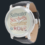 Saltwater Seashells Sunshine Summer Beach Vacation Watch<br><div class="desc">Saltwater Seashells Sunshine Summer Beach Vacation</div>