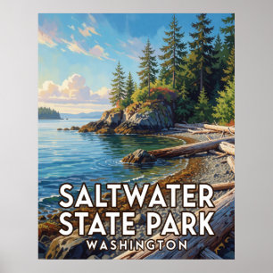 Saltwater State Park — Washington Poster