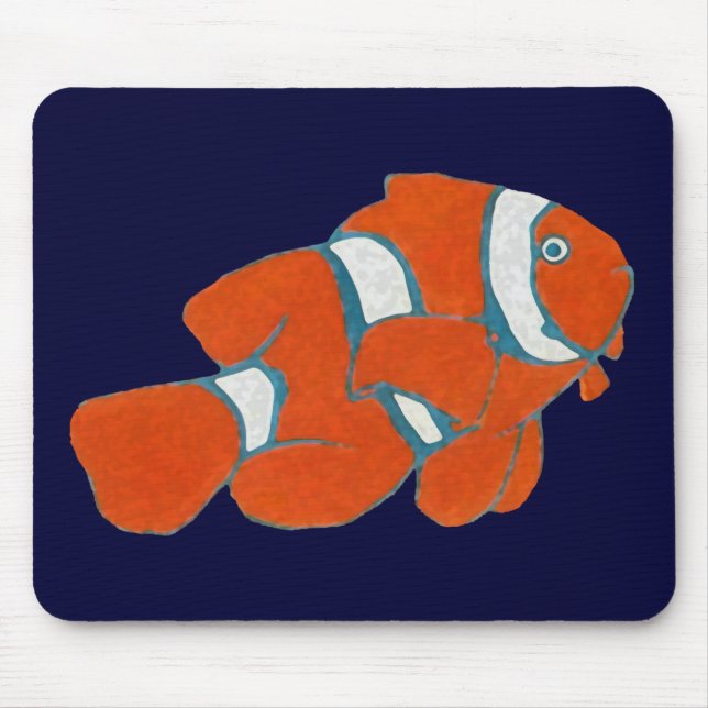 saltwater tropical clown fish mouse pad (Front)
