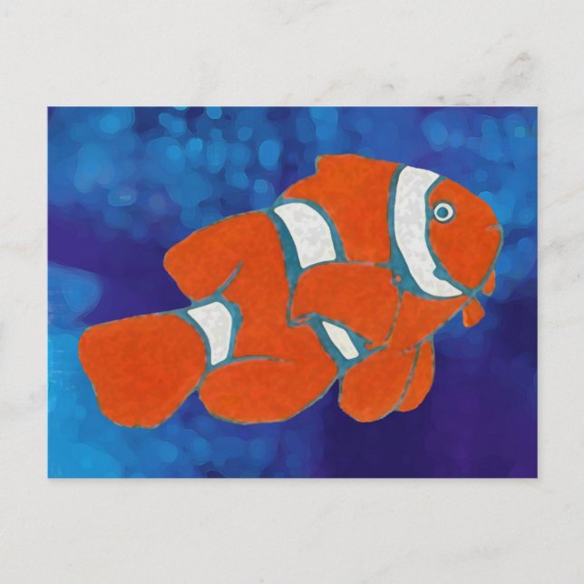 saltwater tropical clown fish postcard (Front)