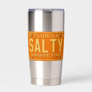 Salty 1969 - Retro Florida License Plate - Coastal Insulated Tumbler
