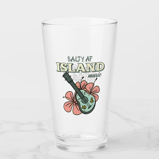Salty AF Island Music Glass (Front)