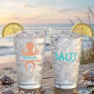 Salty AF Octopus Glass