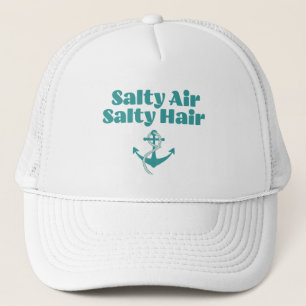 Salty Air Salty Hair, Ocean Beach, Vacation  Trucker Hat