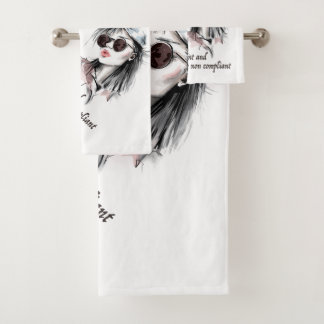 Salty and Defiant Bath Towel Set