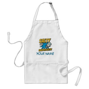 Salty and Unapologetic – Comic Book Style Standard Apron