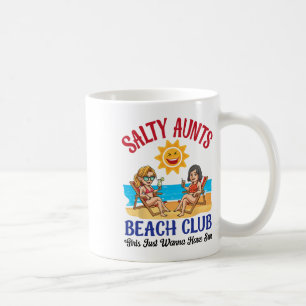 Salty Aunts Beach Club Summer Vacation Vibes 2025 Coffee Mug