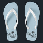 Salty Beach Funny Summer Thongs<br><div class="desc">This design was created through digital art. It may be personalised by clicking the customise button and changing the colour, adding a name, initials or your favourite words. Contact me at colorflowcreations@gmail.com if you with to have this design on another product. Purchase my original abstract acrylic painting for sale at...</div>