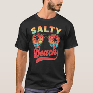 Salty Beach Retro Vacation Summer Quote Women T-Shirt