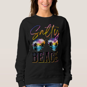 Salty Beach Sunglasses Leopard Beach Summer Vacat Sweatshirt