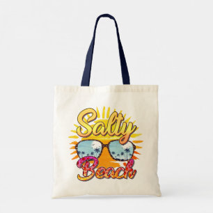 Salty Beach Tote Bag Hello Summer Bags