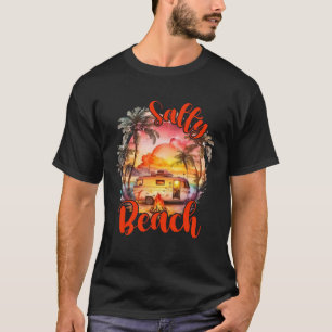 Salty Beach Vintage Summer Vacation Family Trip Ma T-Shirt